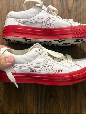 Golf Le Fleur women’s White & Red Star Low-Top Sneakers